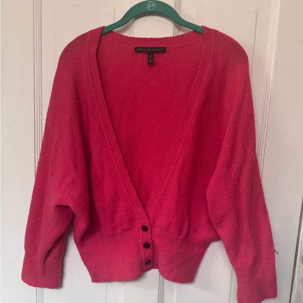 White House Black Market Pink Cardigan Sweater